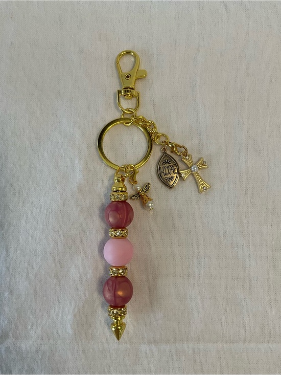 Hand Crafted Accessories - “HOPE” FAITH SISTER CREATIONS HANDMADE CHRISTIAN PURSE LOBSTER CLAW KEYCHAIN